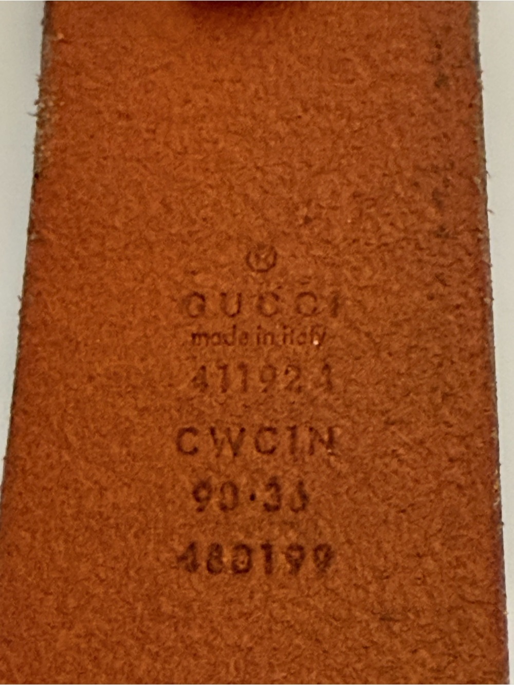 Gucci Interlocking GG Brown Leather Belt 411924 CWC1N 90/36 Made in Italy - Picture 5 of 5